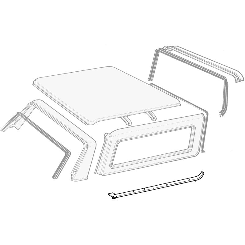 Dennis Carpenter Removable Roof Side Panel Seals - 1978-79 Ford Bronco