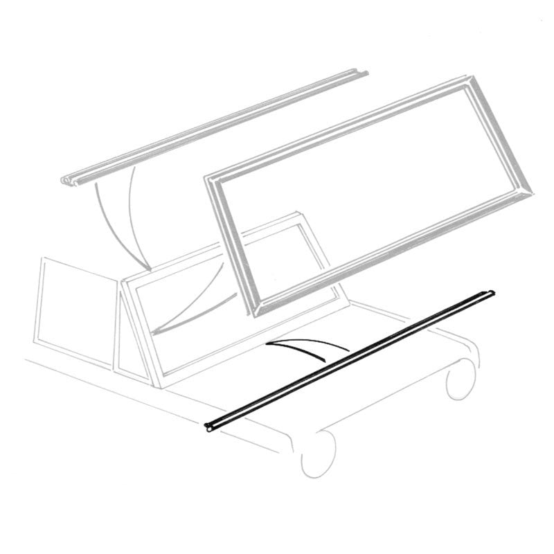 Dennis Carpenter Windshield Frame to Body Seal - Lower - 1966-77 Ford Bronco
