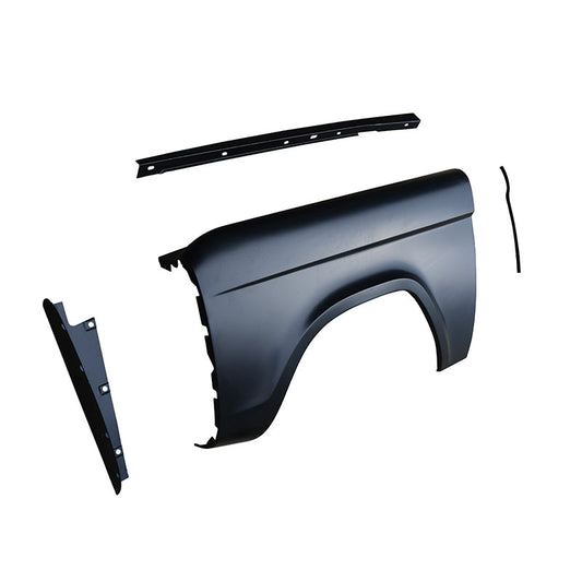 Dennis Carpenter Front Fender - Left - Unassembled - 1966-77 Ford Bronco