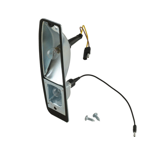 Dennis Carpenter Tail Light Housing - Left w/sockets & wiring. 1966 - 77 Ford Bronco