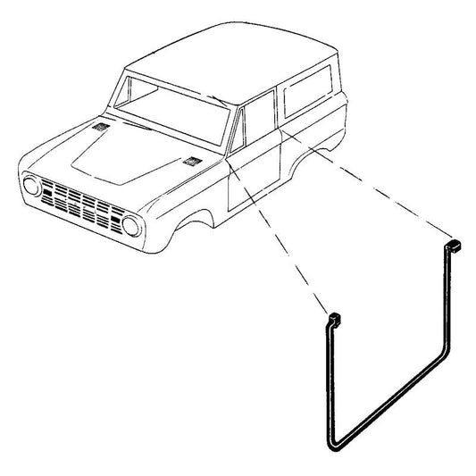 Dennis Carpenter Lower Door Seal Kit - Premium Line - 1966-77 Ford Bronco