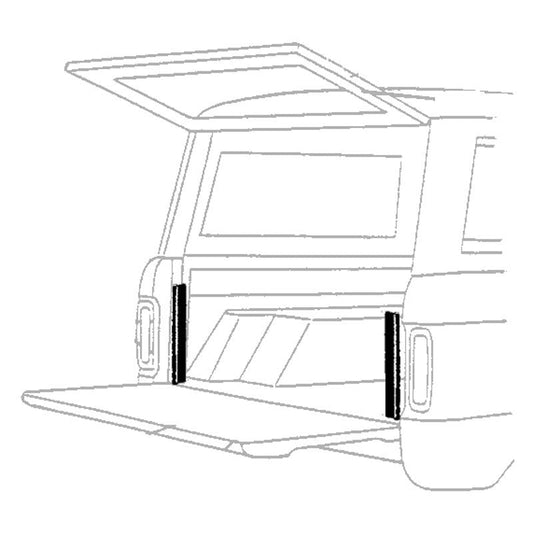 Dennis Carpenter Tailgate Side Seals - 1966-68 Ford Bronco