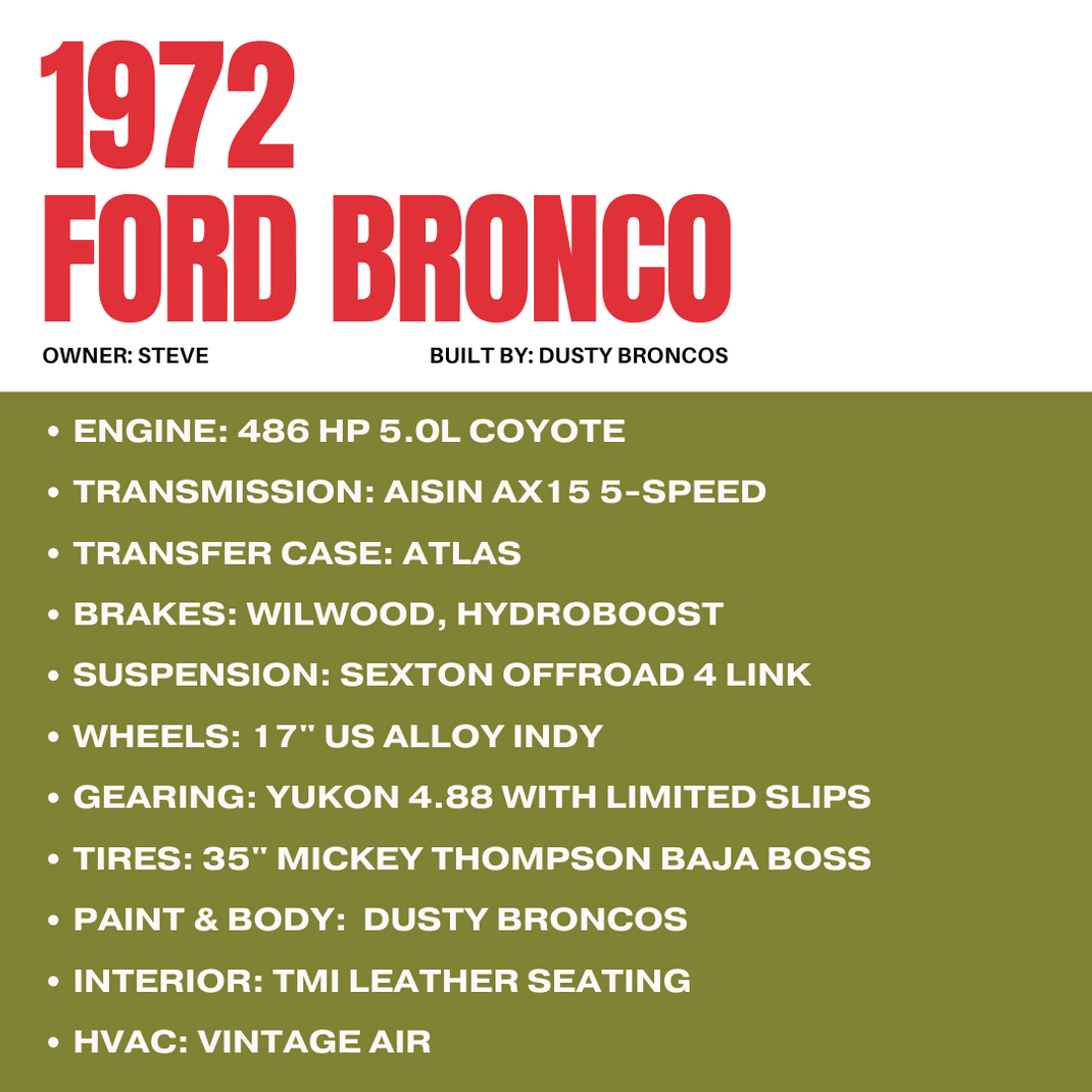 Steve's '72 Ford Bronco – Dusty Broncos
